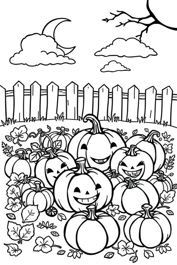 Pumpkin Patch Coloring Sheet