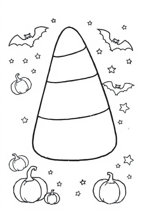 Candy Corn Coloring Sheet