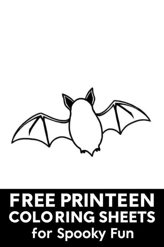 Bat Silhouette Coloring Sheet