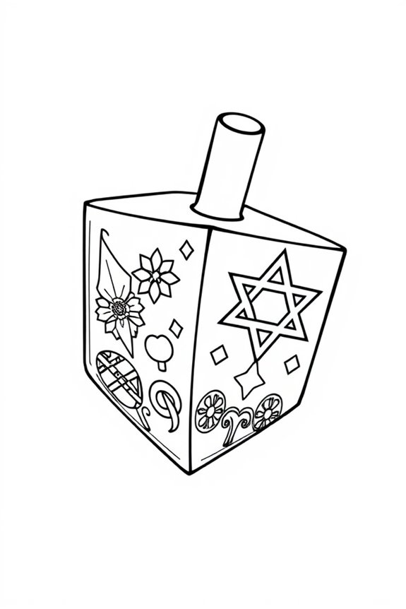 Dreidel Coloring Sheet