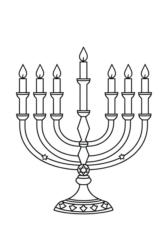 Menorah Coloring Sheet