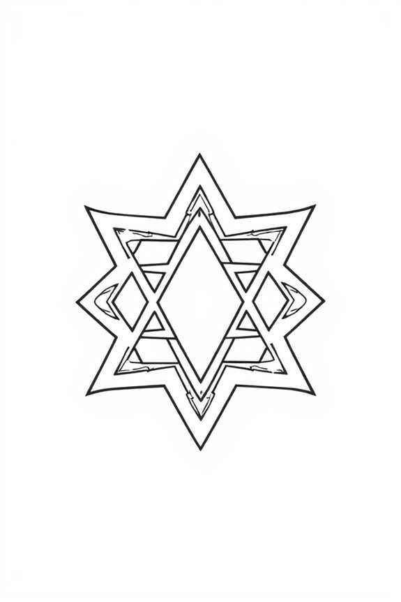 Star of David Coloring Sheet