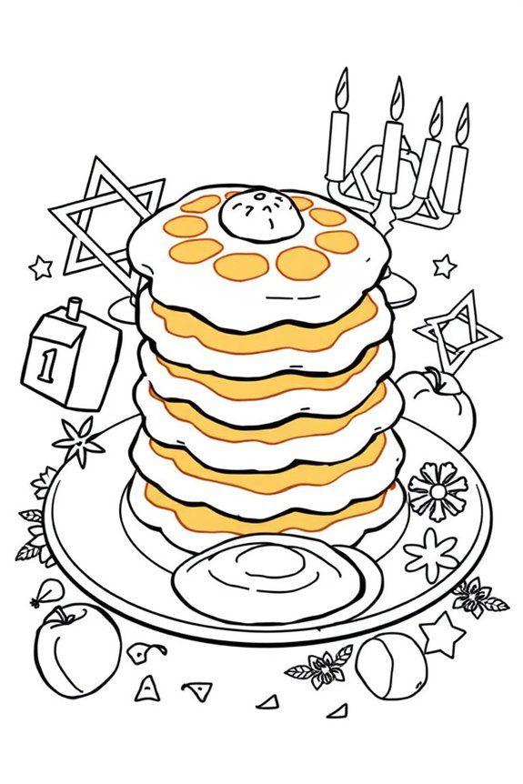 Latkes Coloring Sheet