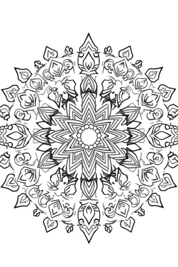 Hanukkah Mandala Coloring Sheet
