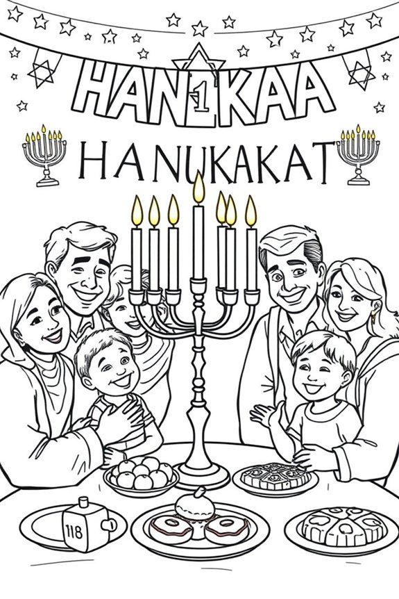 Family Celebration Coloring Sheet