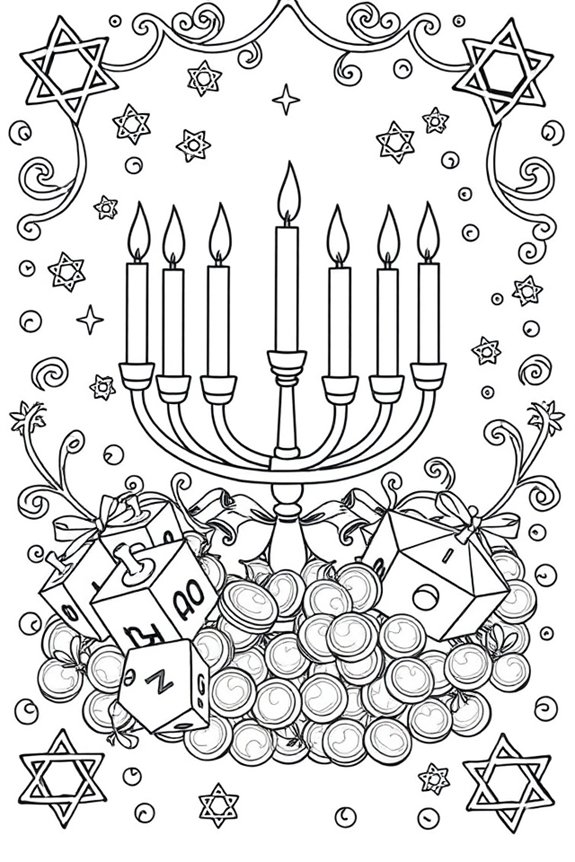 Festive Decorations Coloring Sheet