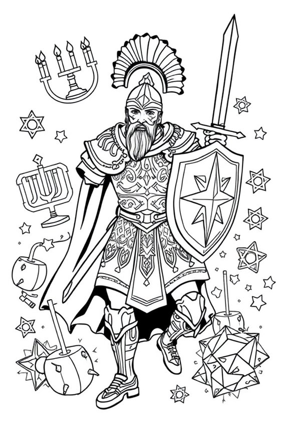 Maccabee Coloring Sheet