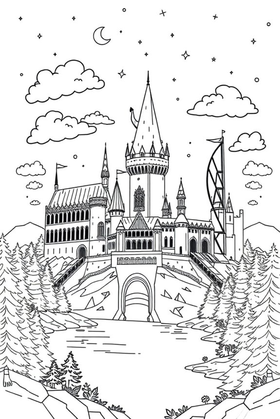 Hogwarts Castle Coloring Sheet