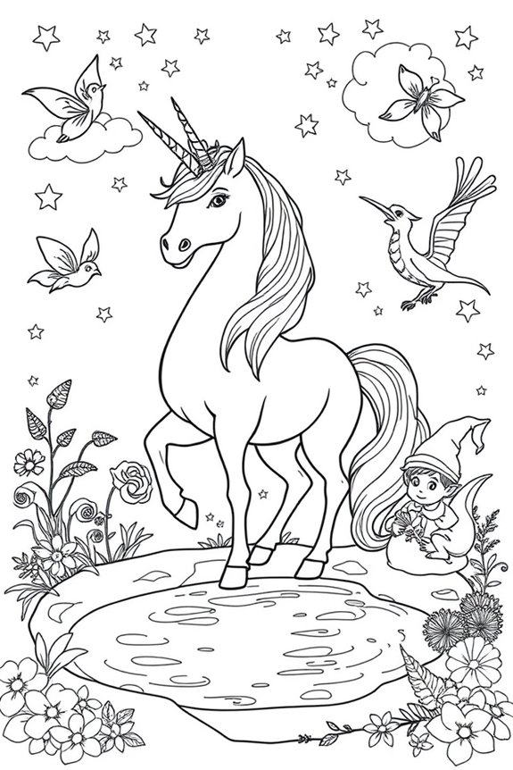 Magical Creatures Coloring Sheet