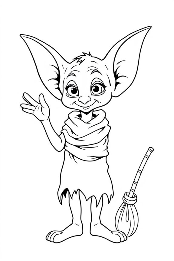 Dobby the House-Elf Coloring Sheet