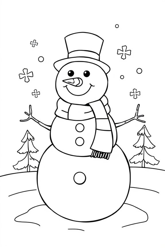 Snowman coloring sheet