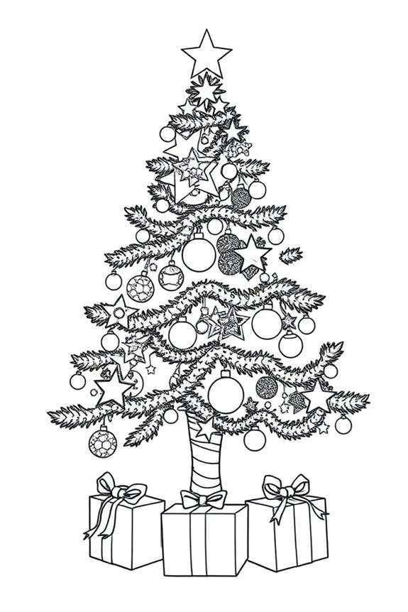 Christmas Tree coloring sheet