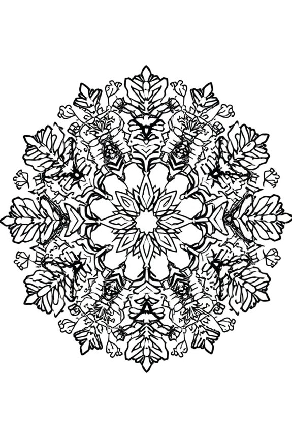Holiday Mandala coloring sheet