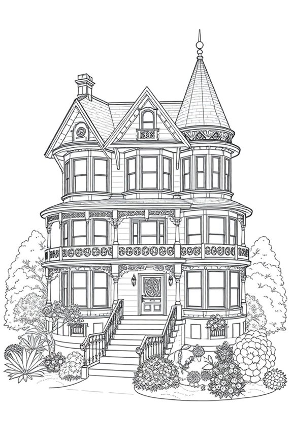 Victorian Home Coloring Sheet