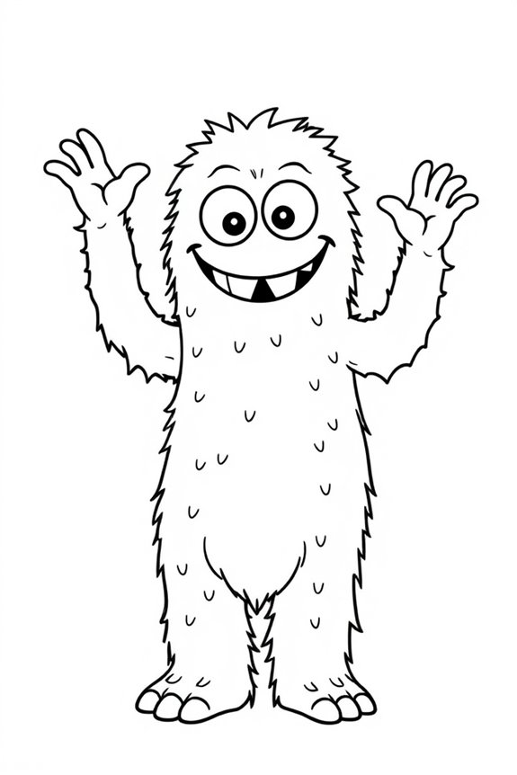 Huggy Wuggy Simple Coloring Sheet
