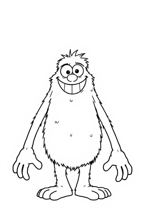 Huggy Wuggy Character Coloring Sheet