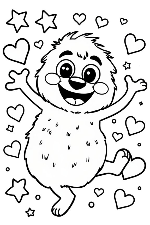 Huggy Wuggy Fun Shapes Coloring Sheet