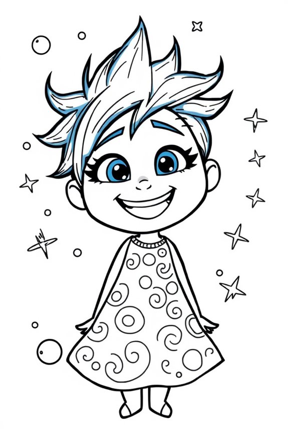 Joy coloring sheet
