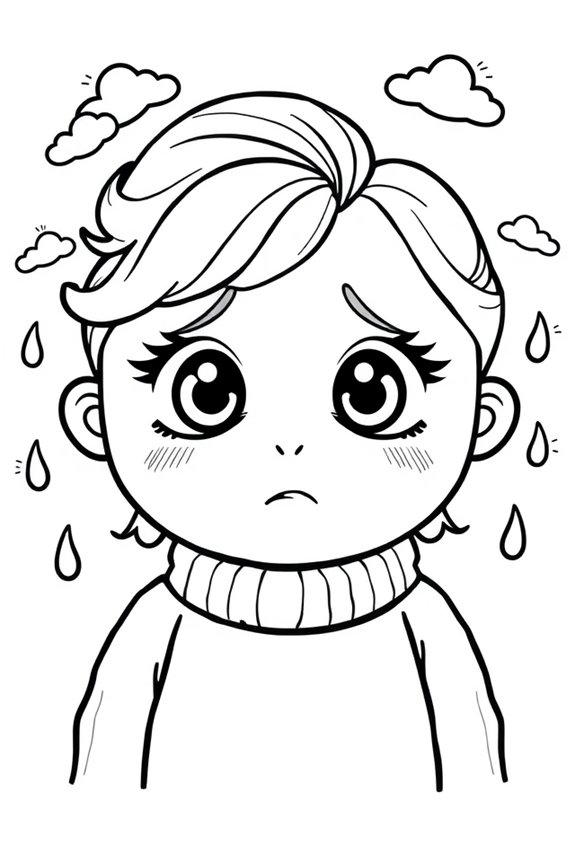 Sadness coloring sheet