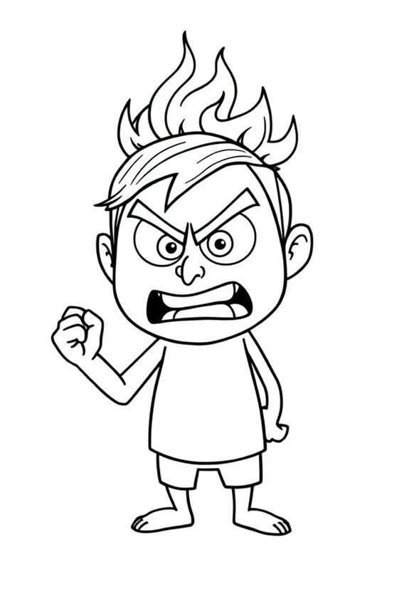 Anger coloring sheet