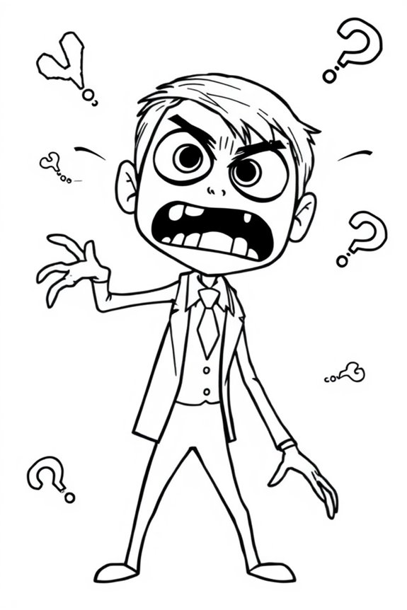 Fear coloring sheet