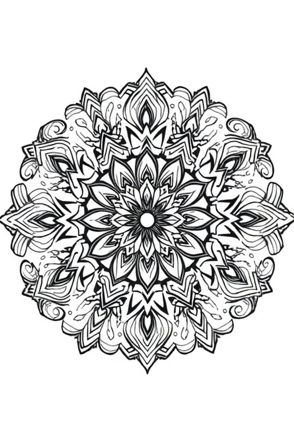 Emotions Mandala coloring sheet