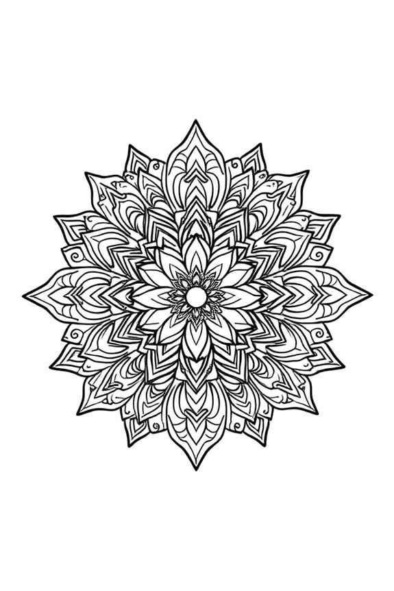 Mandala Star Coloring Sheet