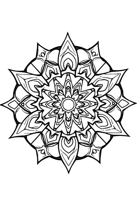 Simple Star Mandala Coloring Sheet