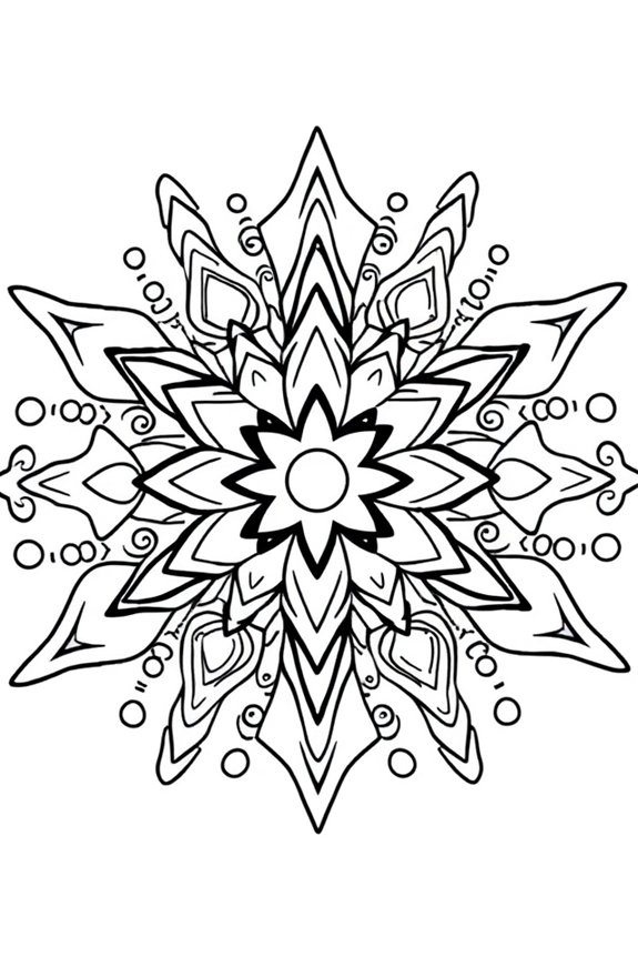 Playful Star Mandala Coloring Sheet