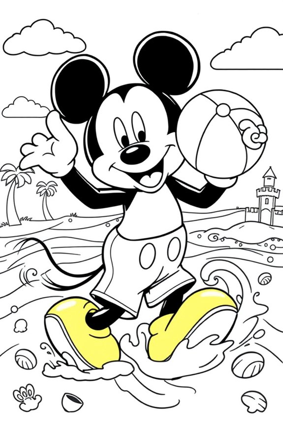 Mickey Mouse Fun Activities Coloring Sheet