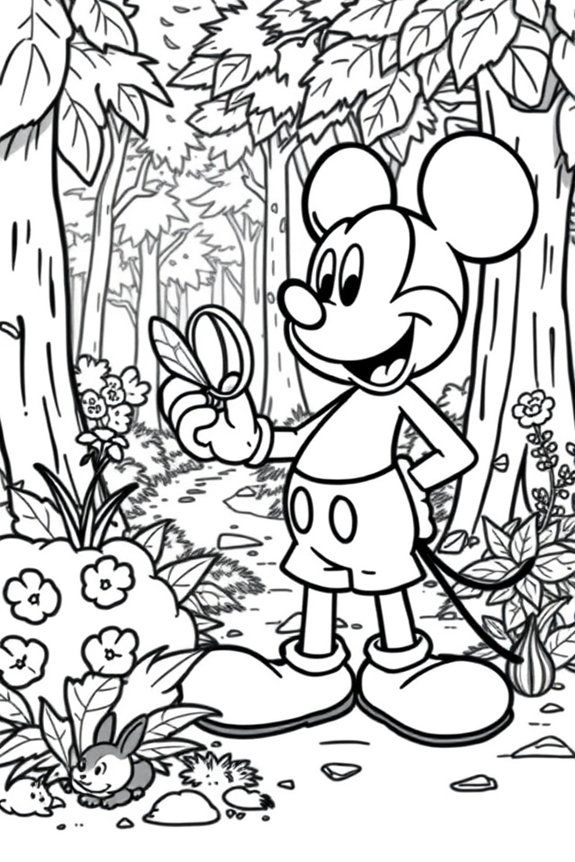 Mickey Mouse Nature Adventure Coloring Sheet