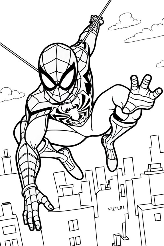 Miles Morales Simple Coloring Sheet