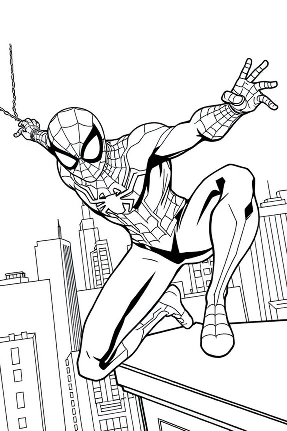 Miles Morales Line Art Coloring Sheet