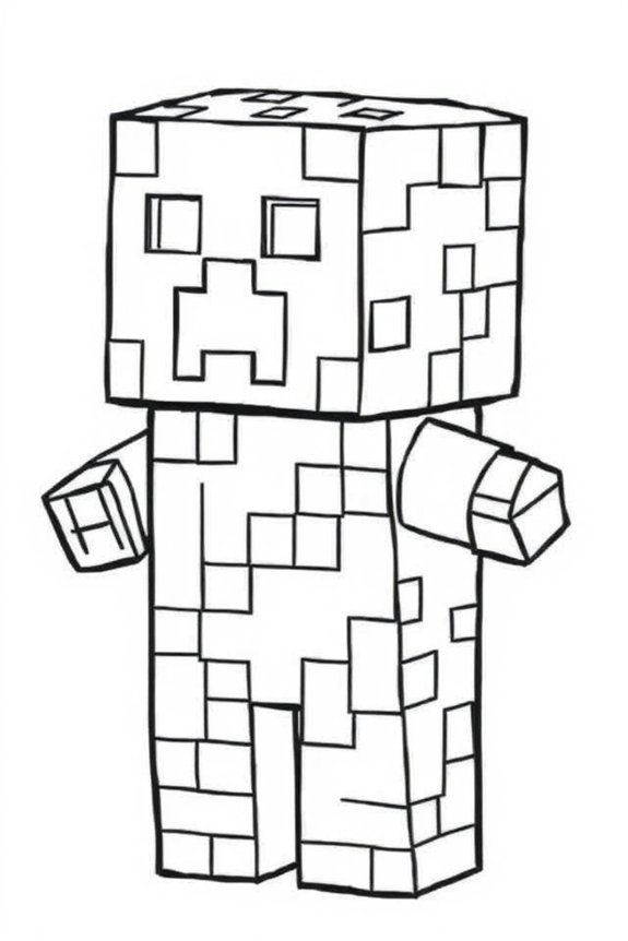 Creeper Coloring Sheet