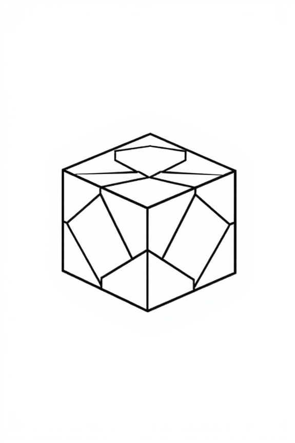 Simple Diamond Block Coloring Sheet