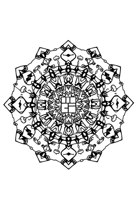 Minecraft Mandala Coloring Sheet