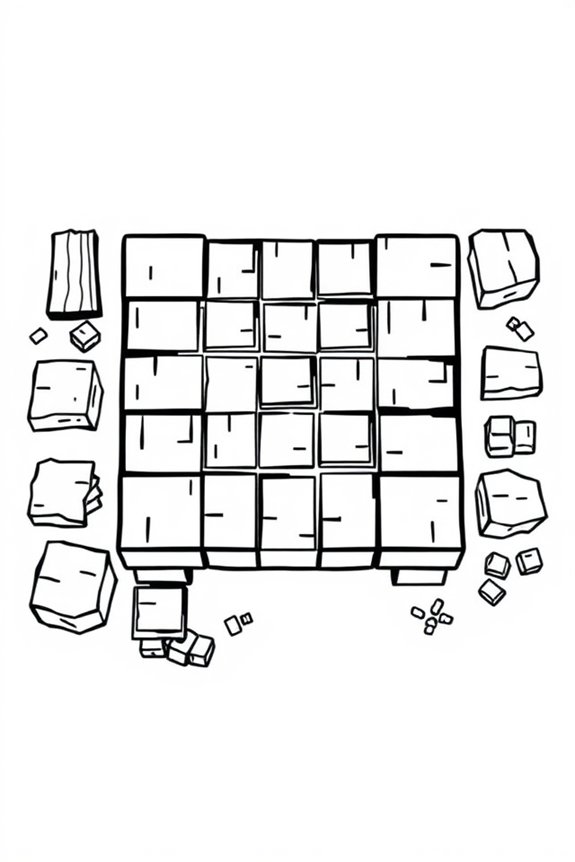 Crafting Table Coloring Sheet