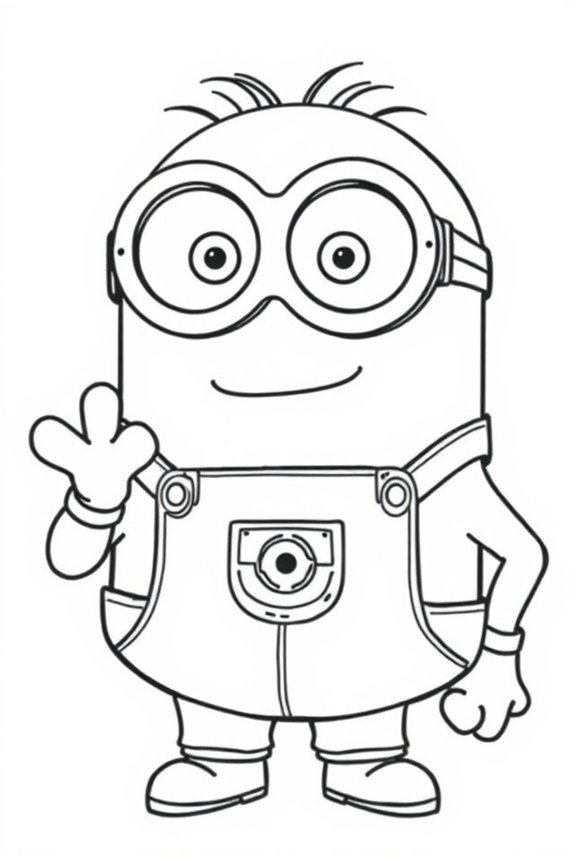 Minion Character Coloring Sheet