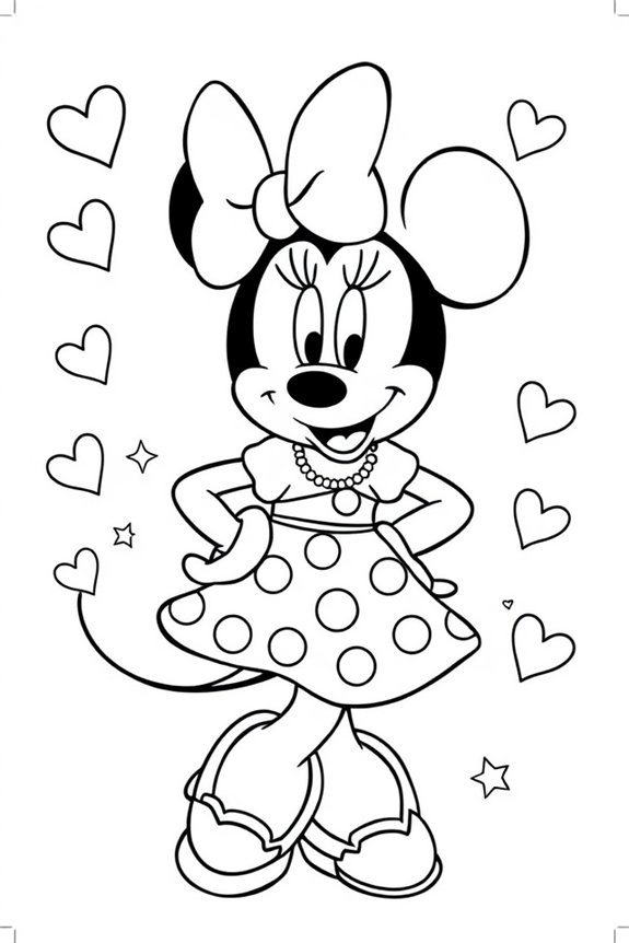 Minnie Mouse Dress-Up Coloring Sheet