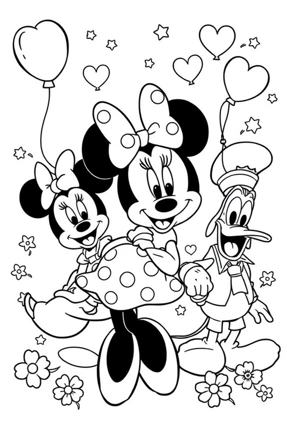 Minnie Mouse and Friends Coloring Sheet