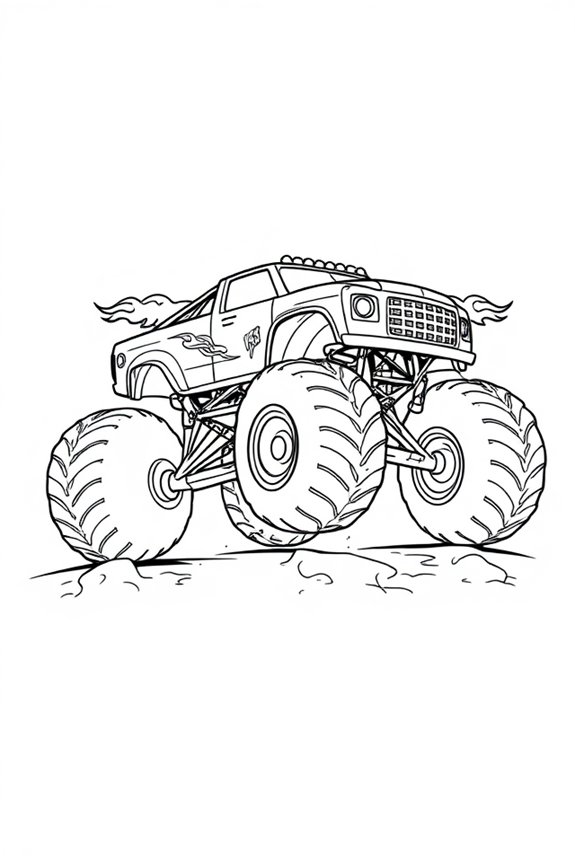 Monster Truck Coloring Sheet