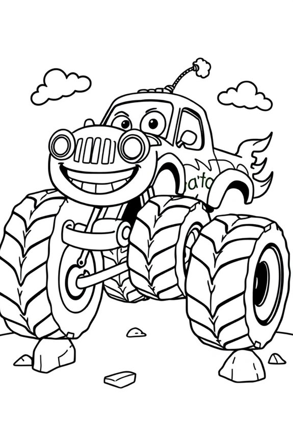 Funny Monster Truck Coloring Sheet
