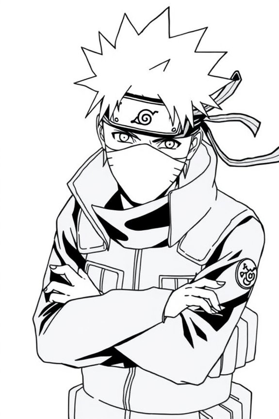 Kakashi Hatake Coloring Sheet
