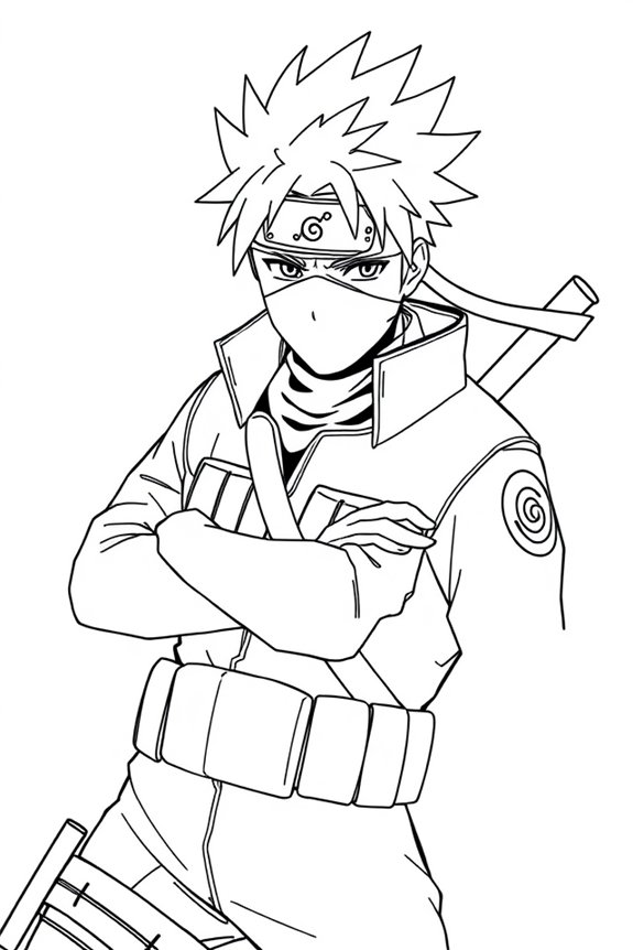 Kakashi Hatake Coloring Sheet