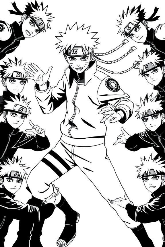 Naruto Shadow Clone Coloring Sheet