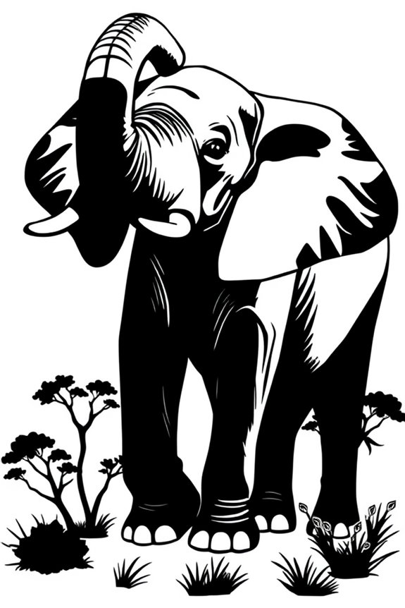 Animal Silhouette Coloring Sheet