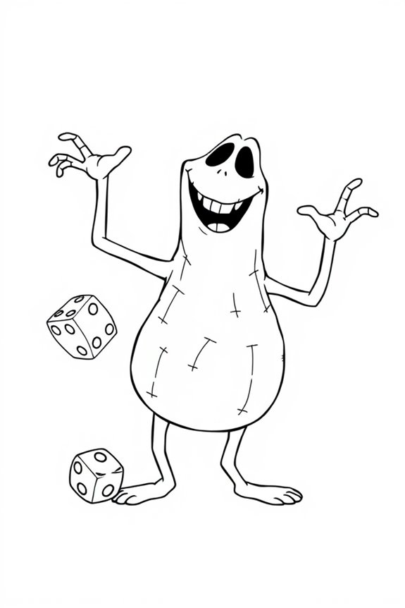 Oogie Boogie Line Art Coloring Sheet