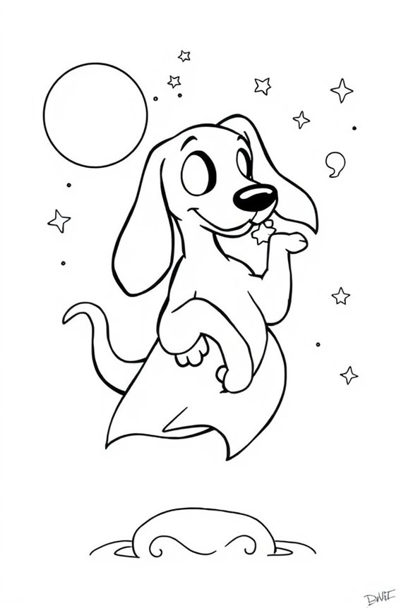 Zero the Ghost Dog Coloring Sheet