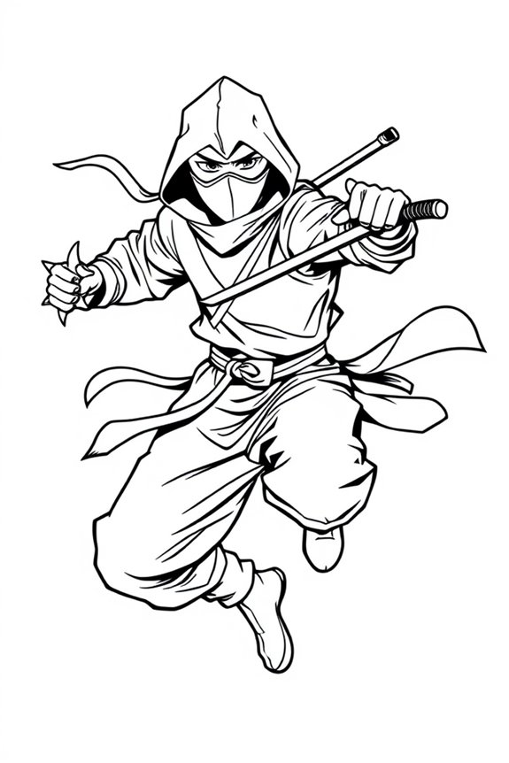 Ninja Coloring Sheet