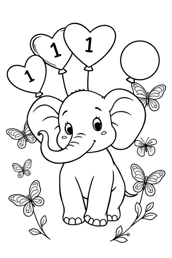 Animal Number Coloring Sheet